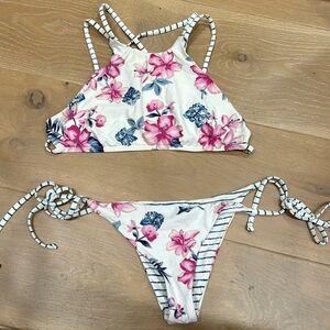 Pink Flower Print Frankie’s Bikini